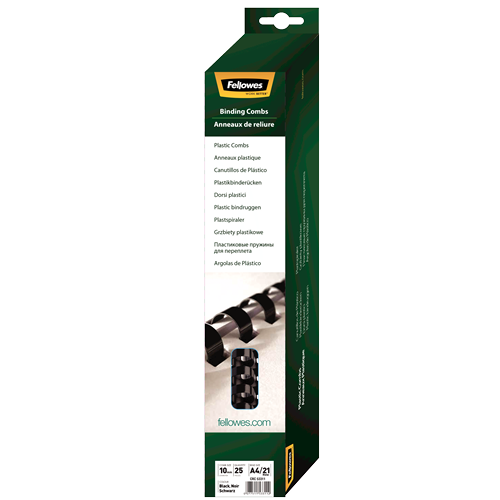 Plastikbinderücken 10mm - schwarz